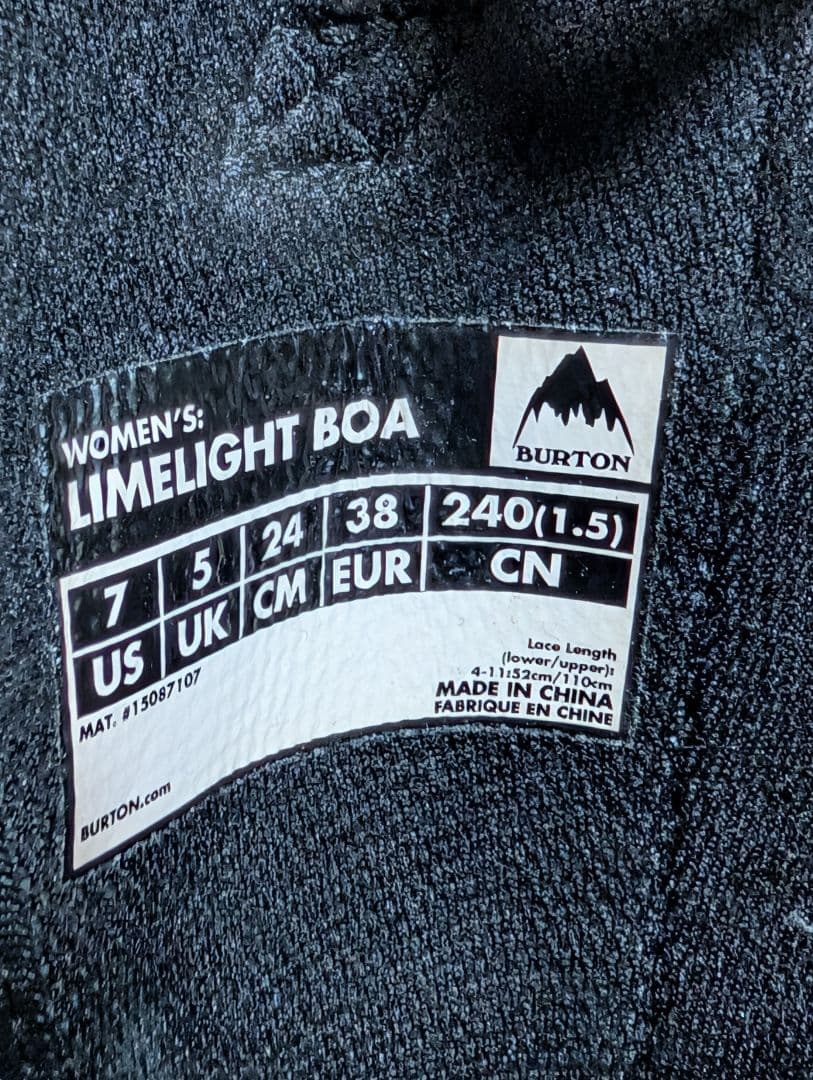 値下げしました！Burton スノーボードブーツ バートン　タブルボア　BOA