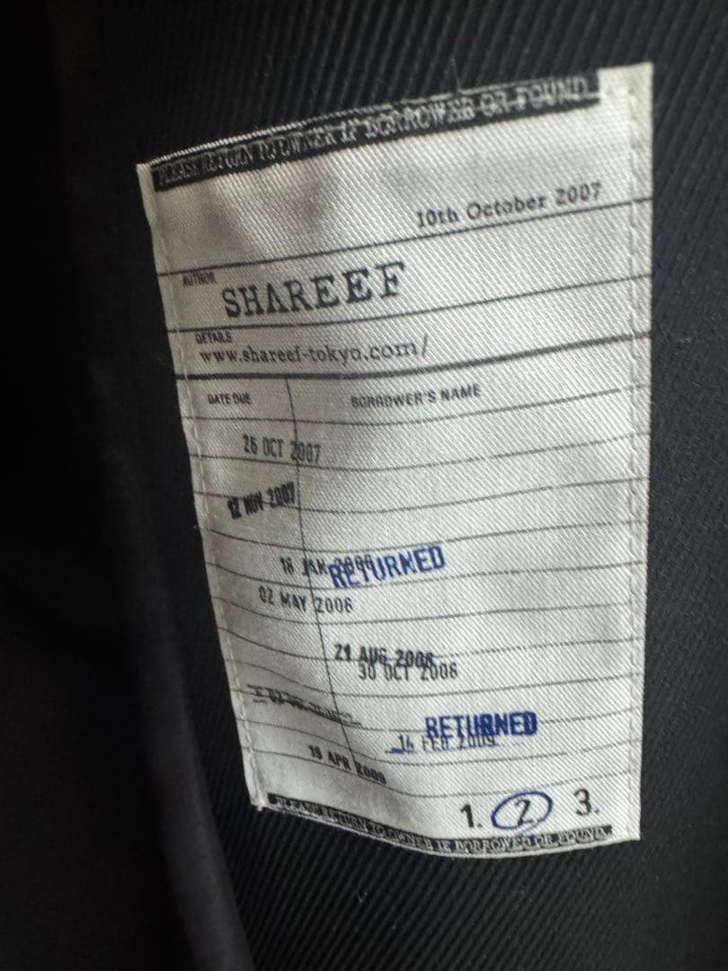 タグ付き新品未使用 SHAREEF シャリーフ エプロン トレンチコート