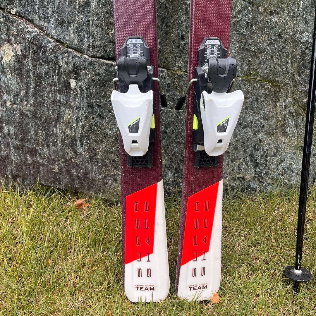 HEAD ジュニアスキー(137cm)、ストック(105cm)セット