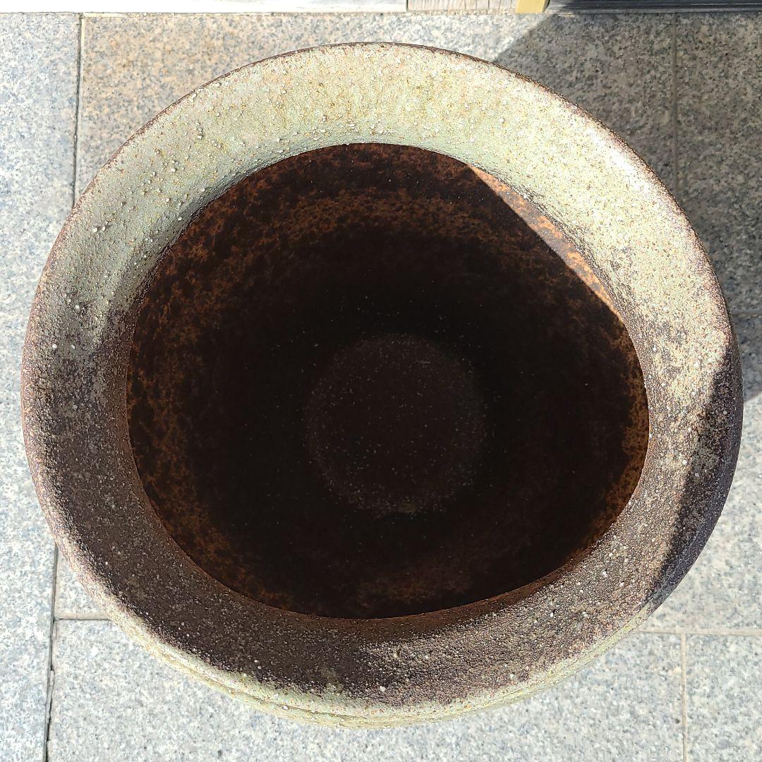 信楽焼傘立て  変形大壷  高さ４６cm