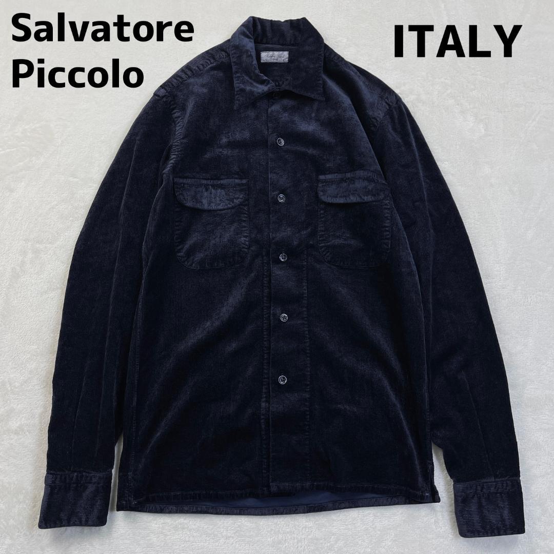 Salvatore Piccolo　コーデュロイシャツ　ネイビー