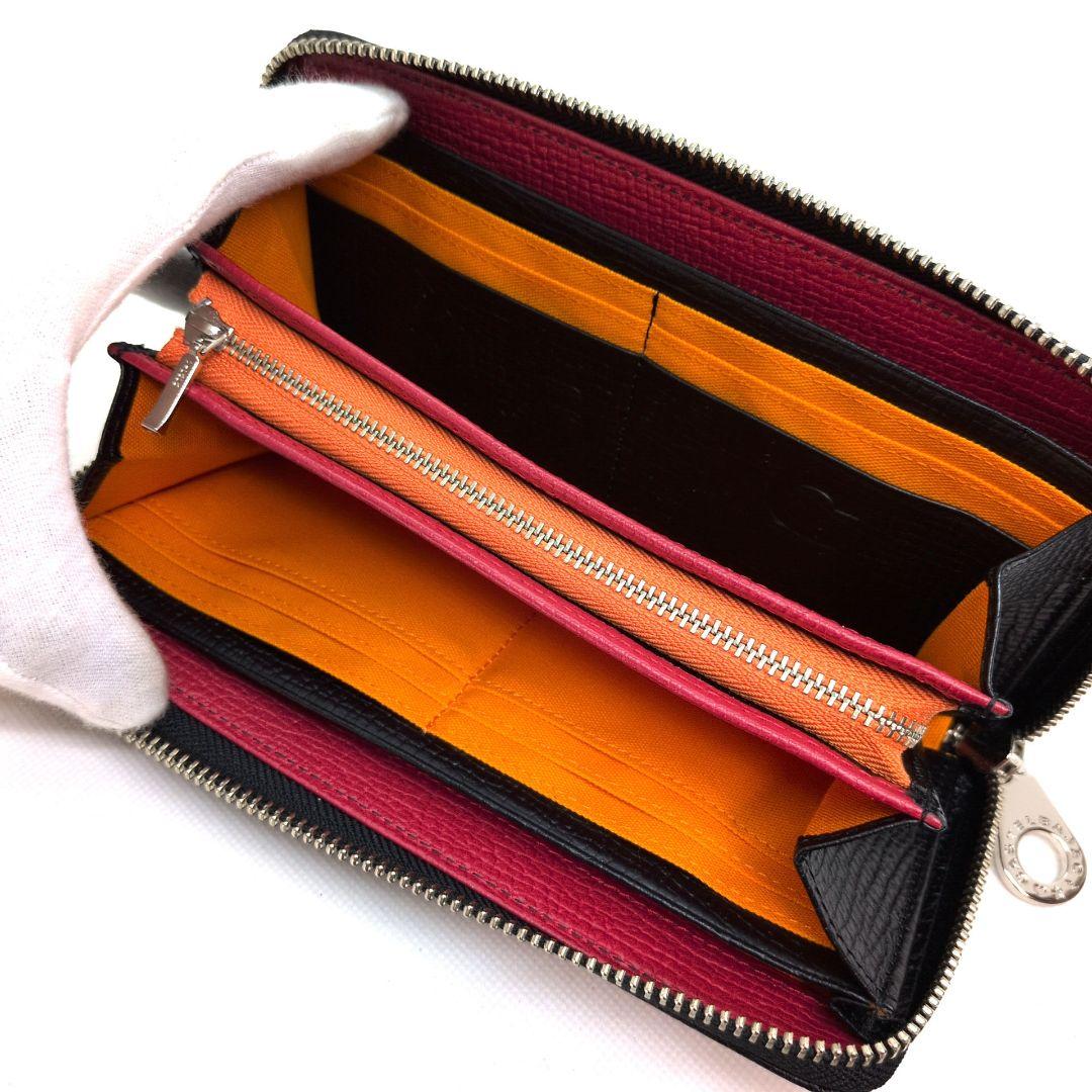 【新品同様】カステルバジャック　ピッコロ　ラウンドファスナー　長財布　デカロゴ