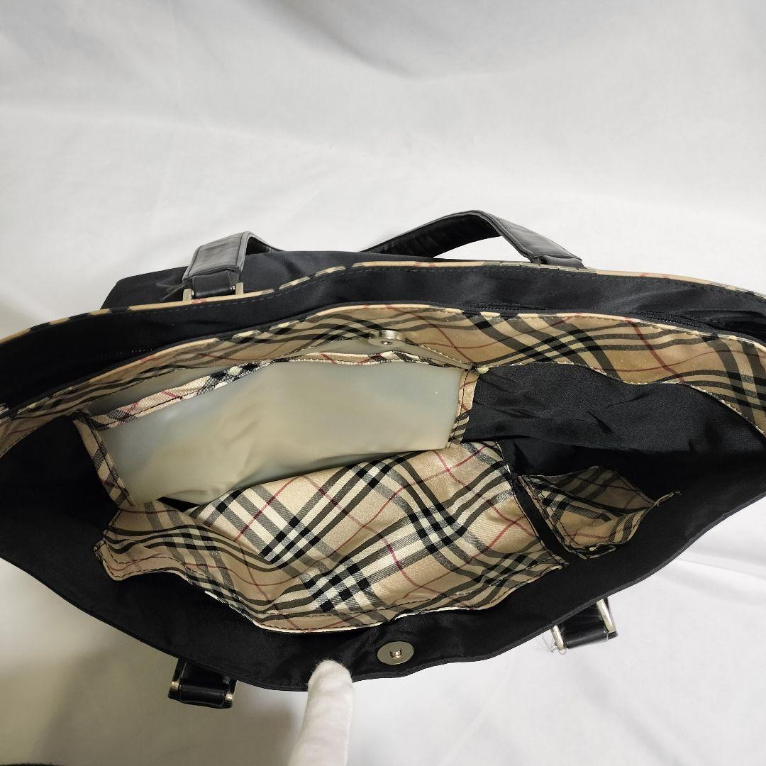 BURBERRY　大容量 トートバッグ　ノバチェック　ナイロン　防水
