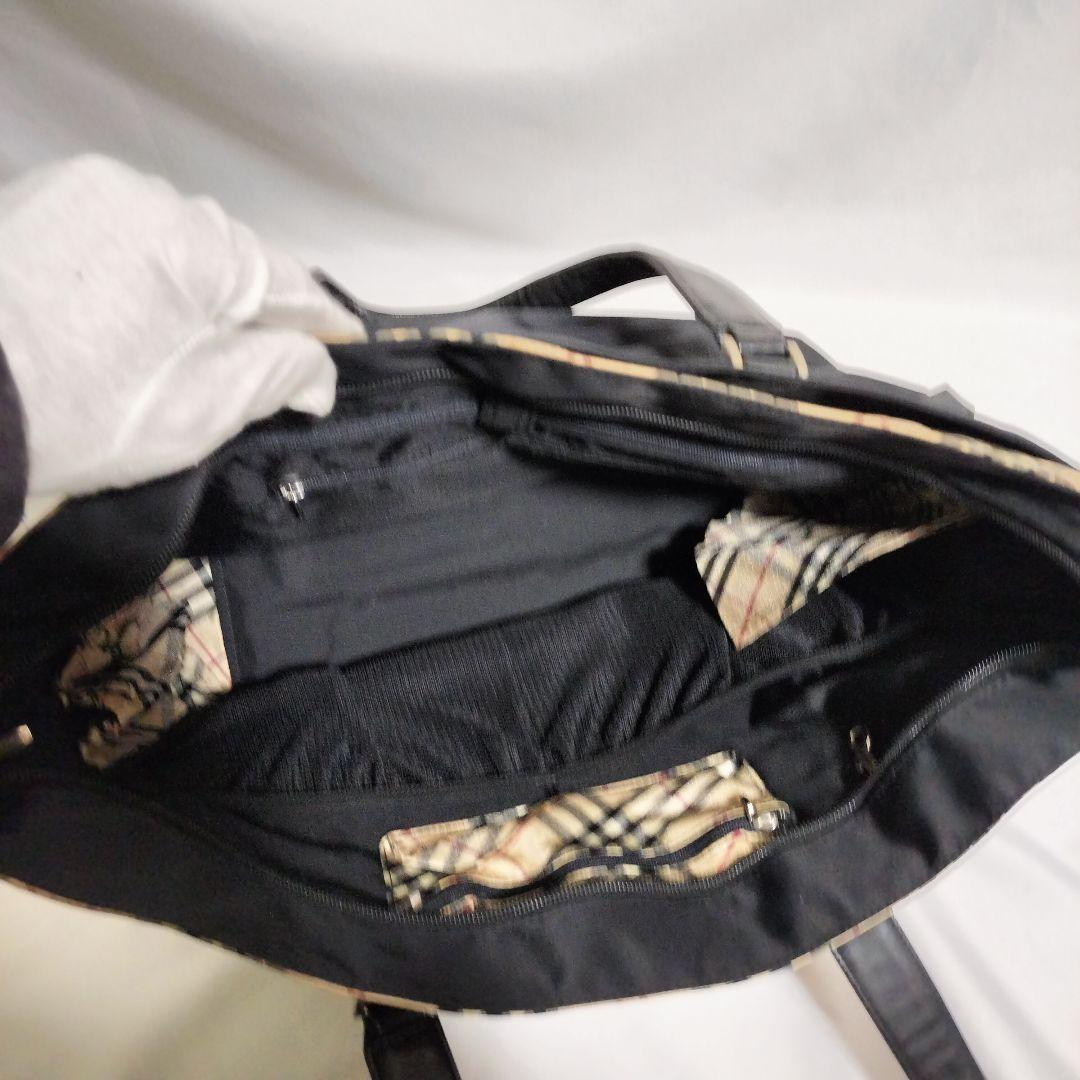 BURBERRY　大容量 トートバッグ　ノバチェック　ナイロン　防水