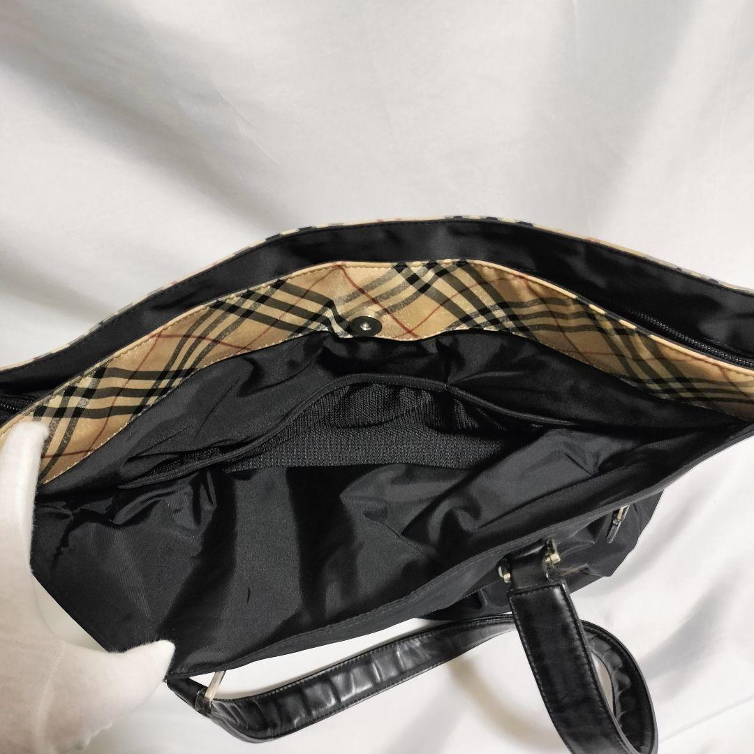 BURBERRY　大容量 トートバッグ　ノバチェック　ナイロン　防水
