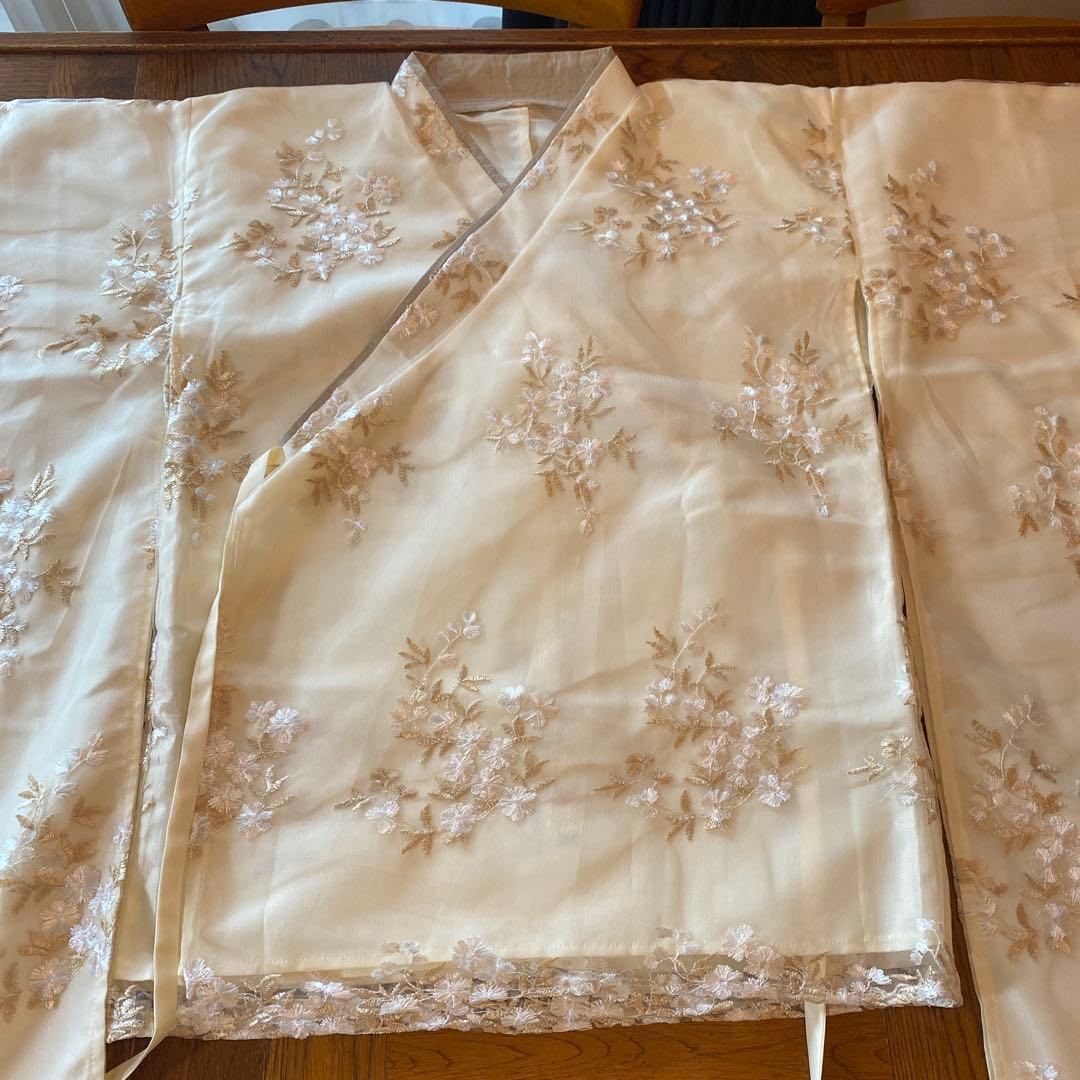 キャサリンコテージ　花刺繍チュールレース袴セット 肌着&髪飾り付