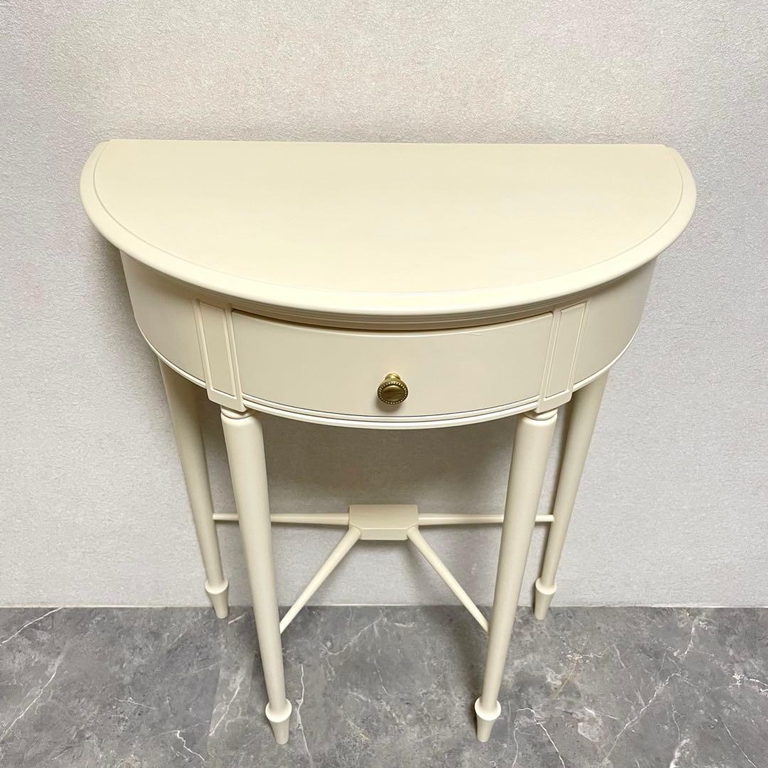 東海家具　Fleur コンソールテーブル 半円形 エレガント猫脚　アンティーク