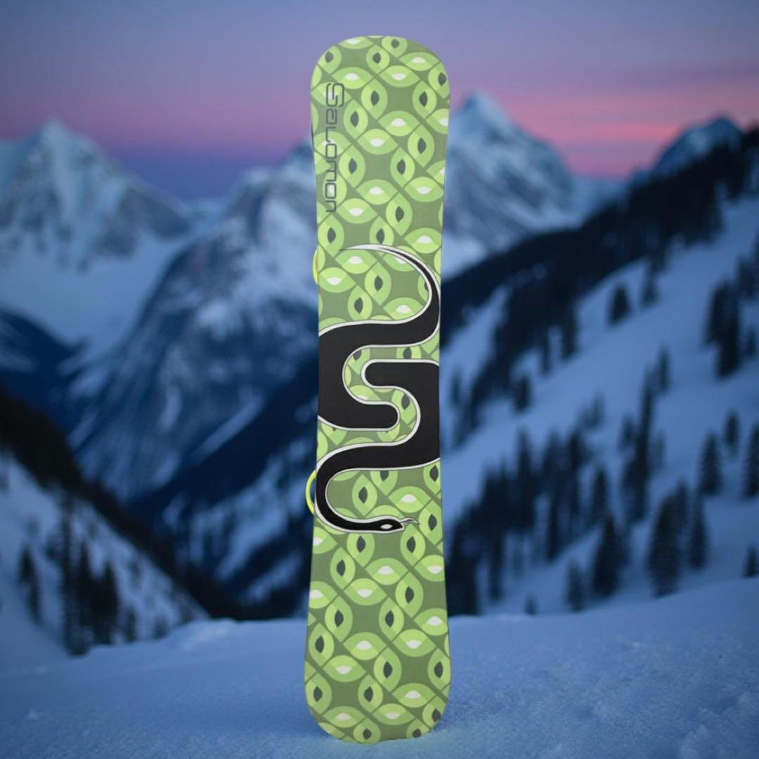 SALOMON サロモン スノーボード ビンディング付 グリーン×ブラック