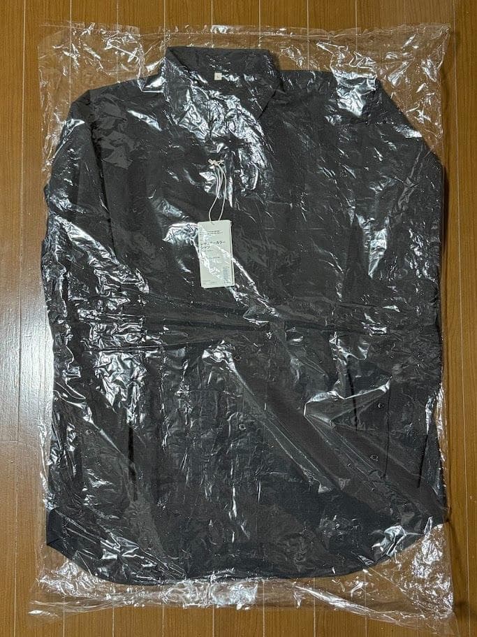 無印良品 MUJI Labo ウール混レギュラーカラーシャツ サイズＬ