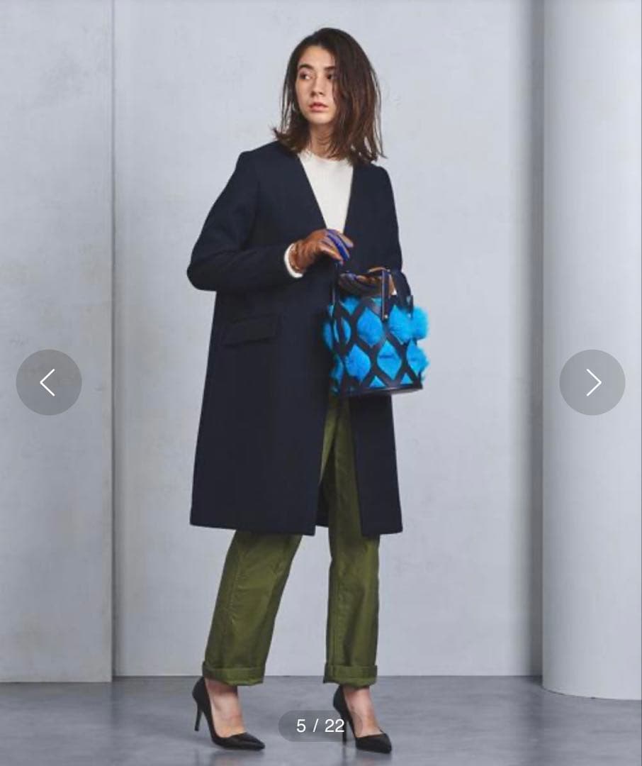 【とり】UNITEDARROWS Vネック ノーカラーコート