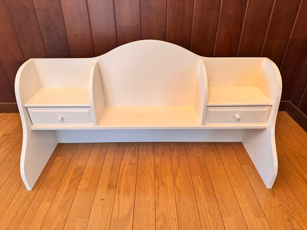 ホワイトリリー　欧風デスク　上棚