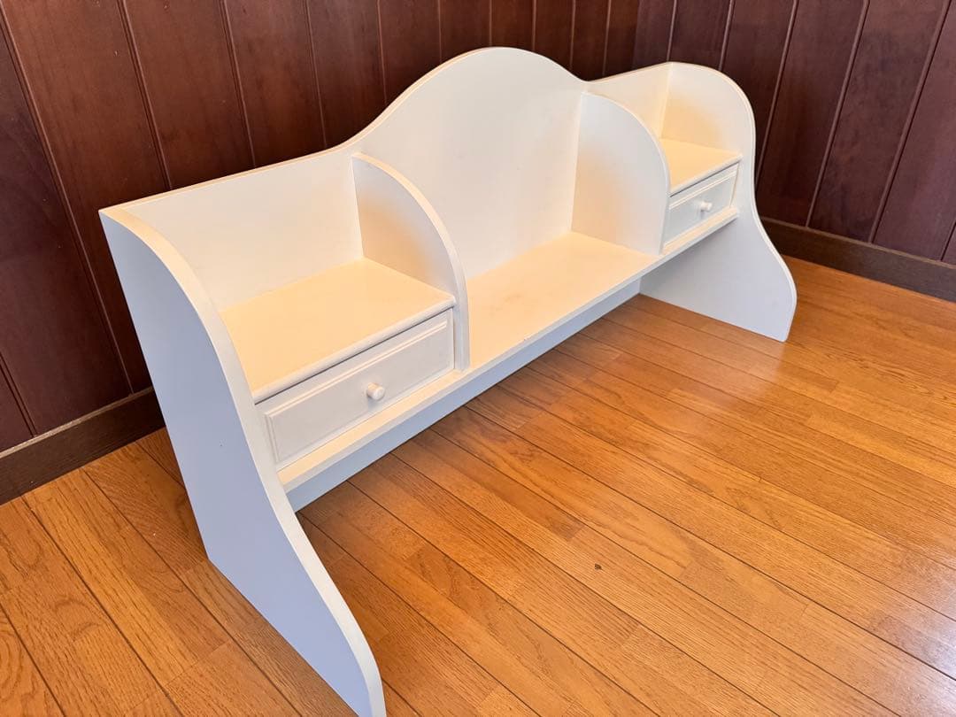 ホワイトリリー　欧風デスク　上棚