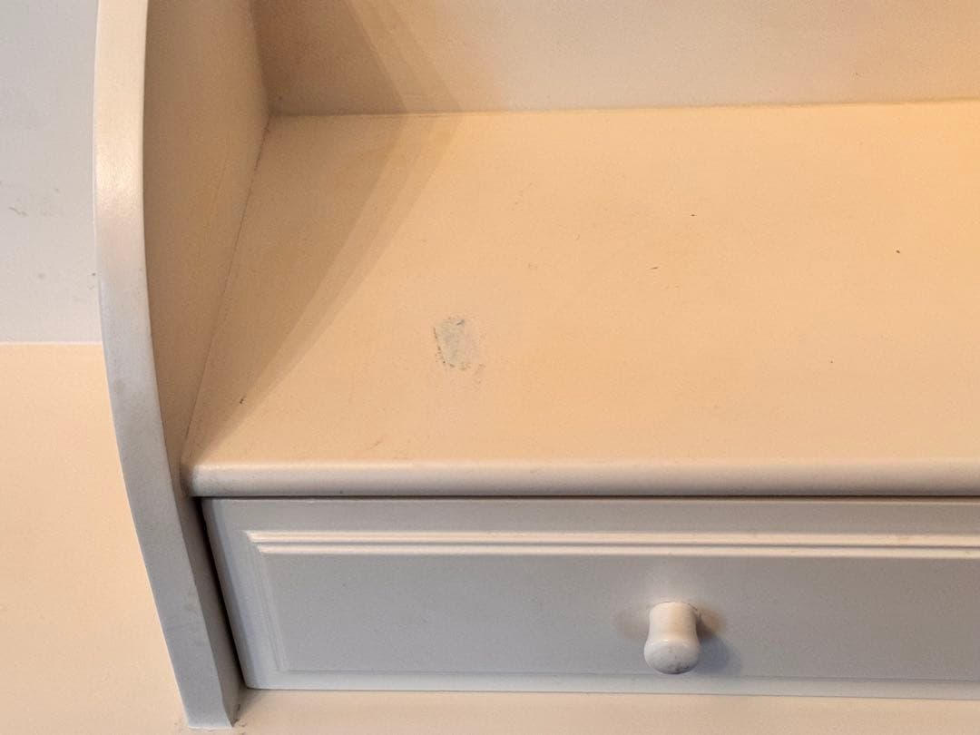 ホワイトリリー　欧風デスク　上棚