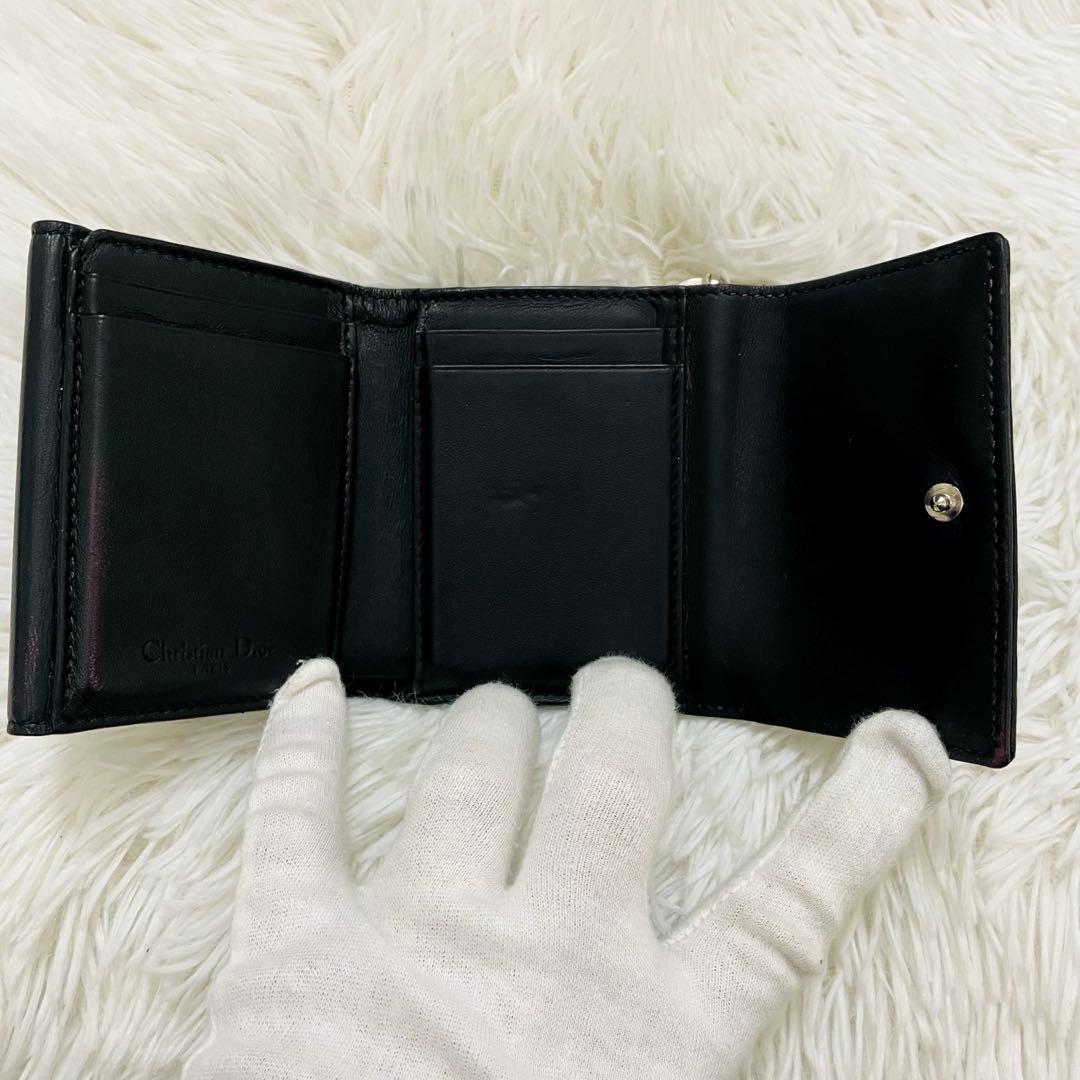【ららり】極美✨ディオール✨三つ折り財布 カナージュ ロータス