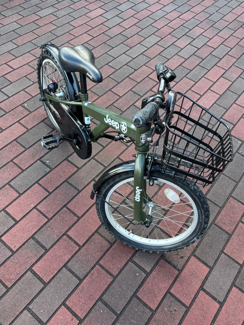 Jeepキッズ自転車(18㌅)お引き取り限定[配達可能]