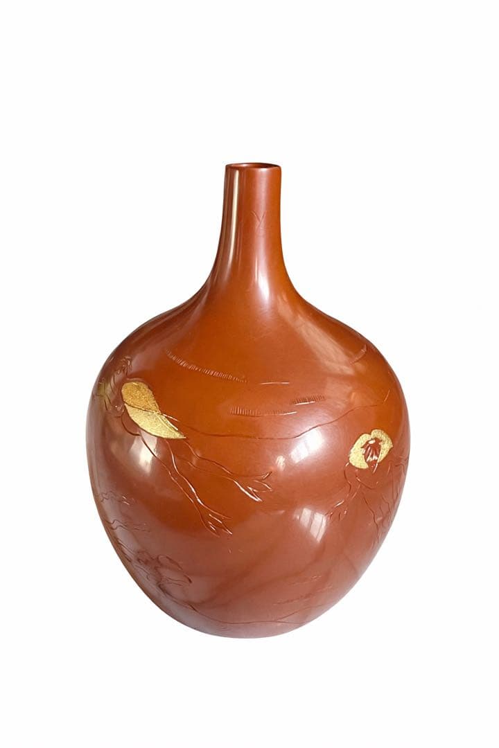 河童図 銅花瓶 研佳 作 在銘 共箱付 花器