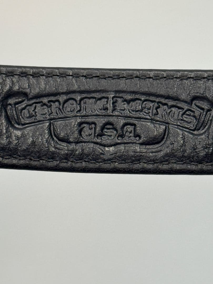 L*A様 Chrome Hearts シルバー銀製ブラックレザーバングル