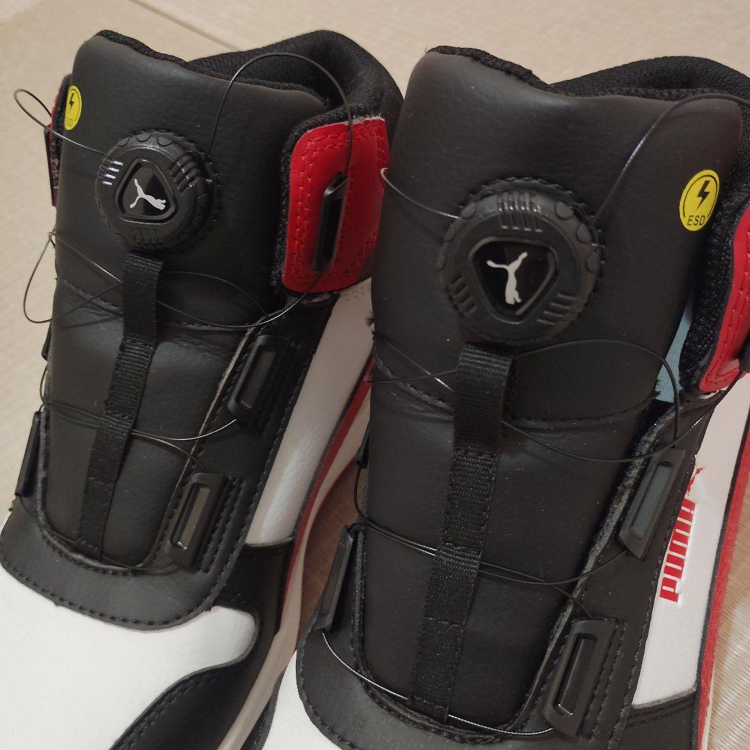 Puma ハイカットスニーカー ホワイト/ブラック/レッド