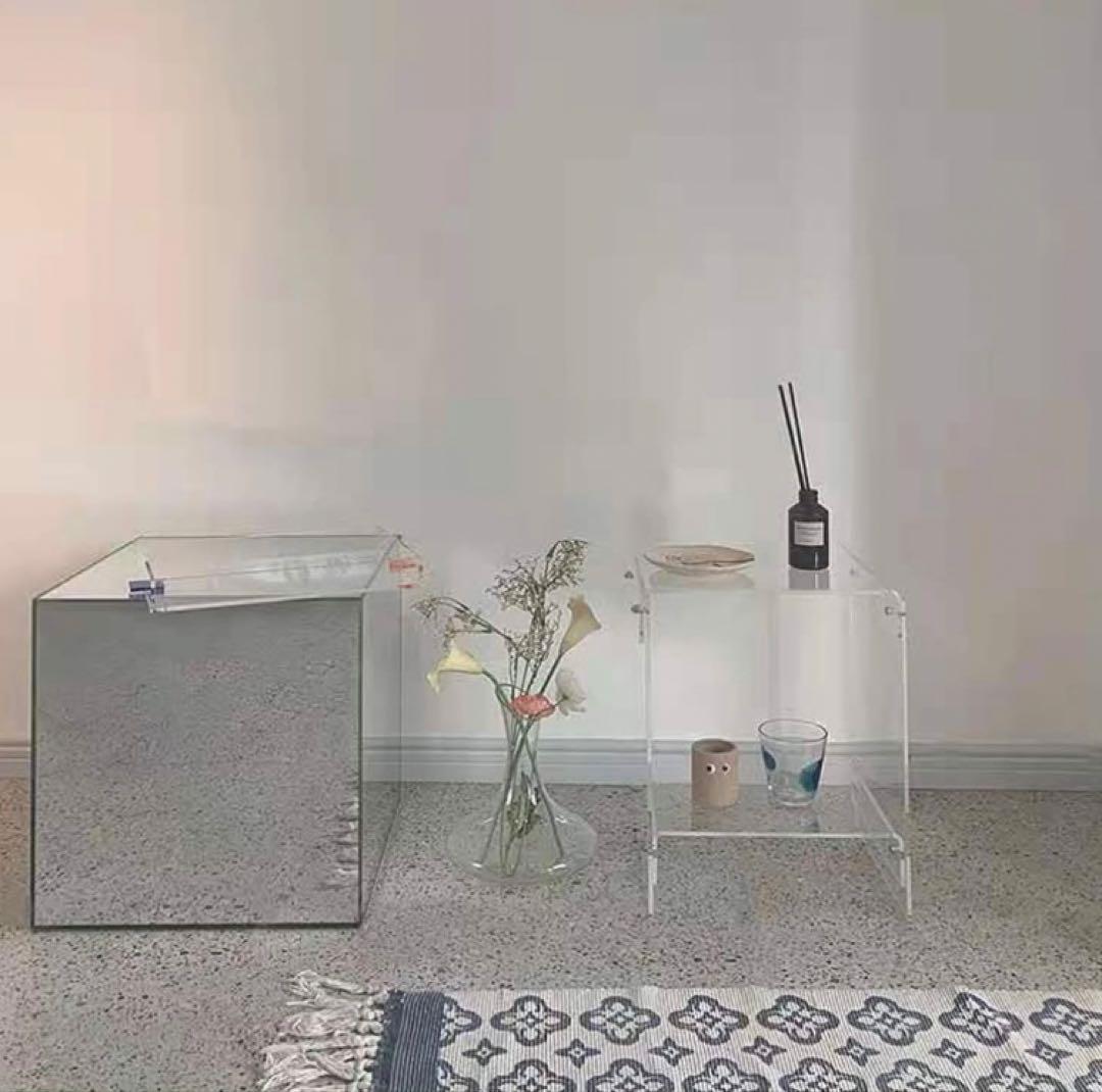 アクリルサイドテーブル シェルフ スペースエイジ ミッドセンチュリー 無印