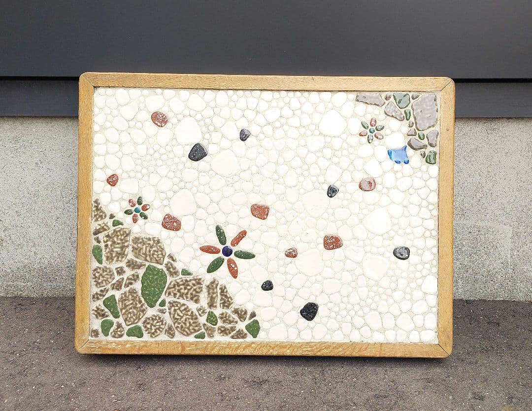 昭和レトロ ストーブ台 薪ストーブ タイル 木枠 古民家 アンティーク