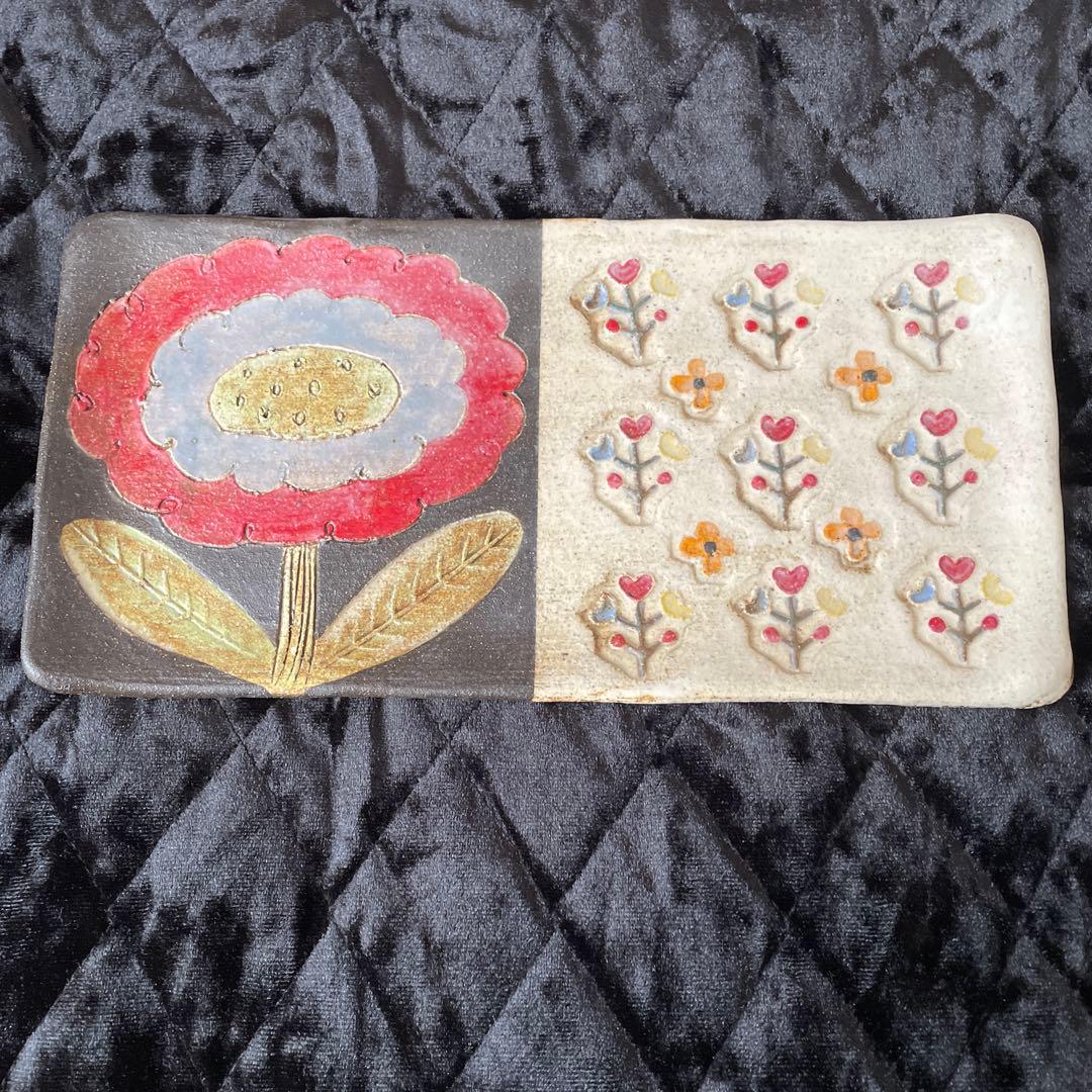 新品　本田あつみさん　フラワープレート