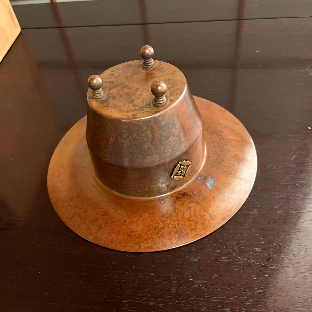 遠州流　七世好「萬物」花器　銅製