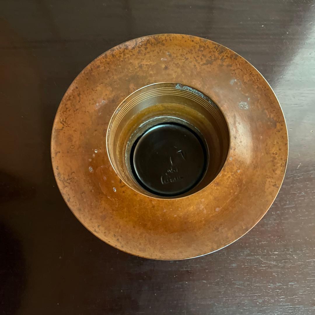 遠州流　七世好「萬物」花器　銅製