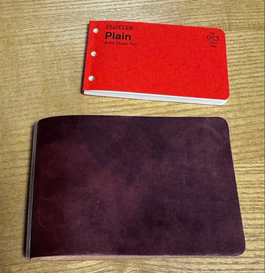 plotter ムラ染めコードバン 3穴リングレザーバインダー