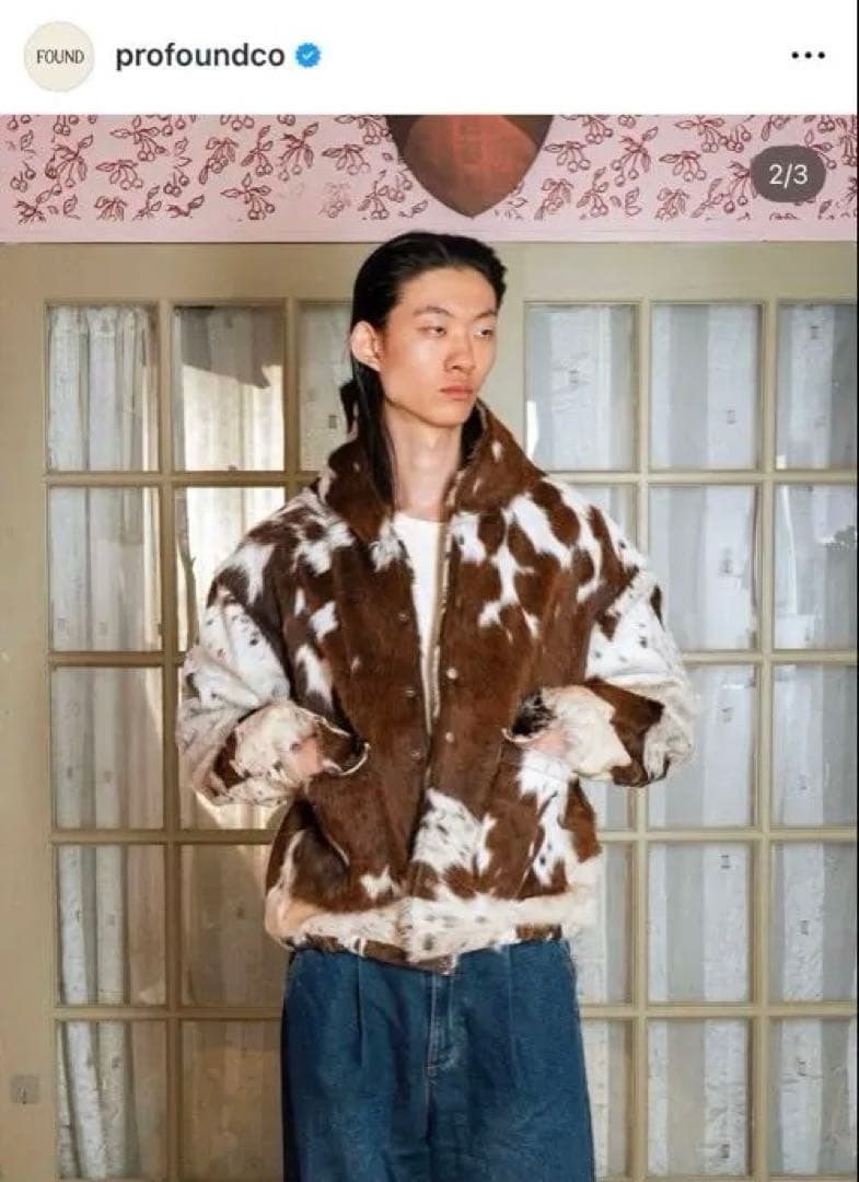 FOUND ハラコジャケット　レザー　パーカー