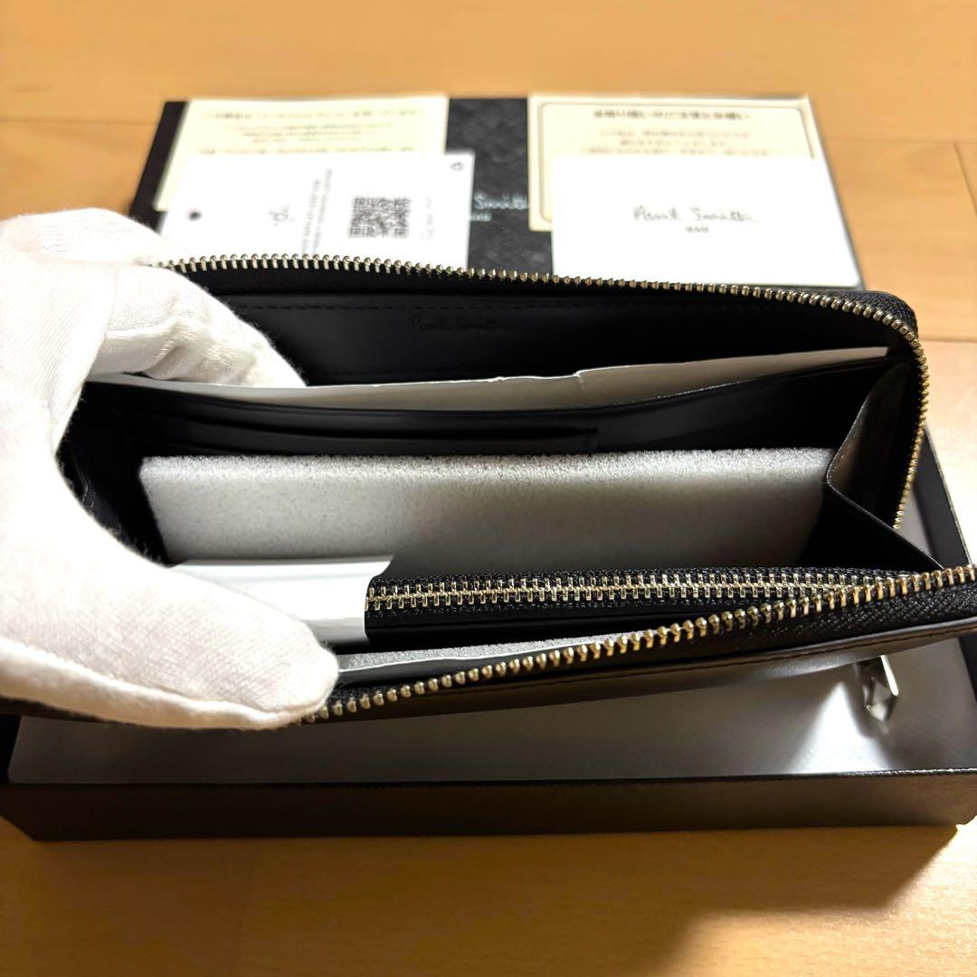 Paul Smith マーケトリー ストライプラビット 新品未使用　長財布　黒