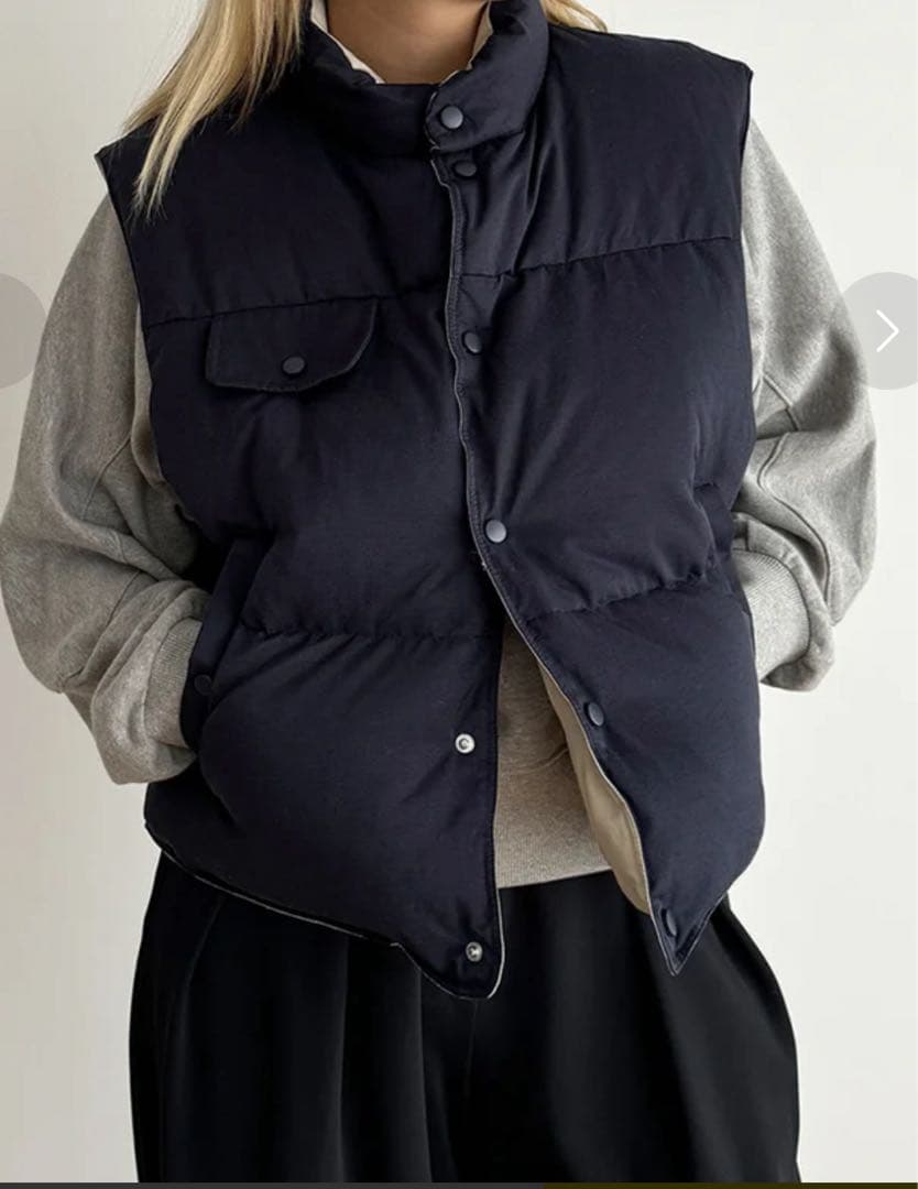 CANAL JEAN リバーシブルコンパクトダウンベスト