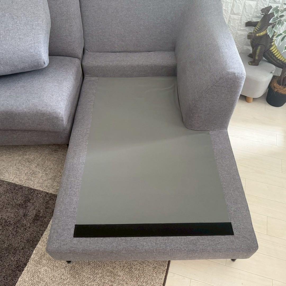 都内23区配送無料✨ニトリ　カウチソファ　2人掛け　3人掛け　グレー　美品