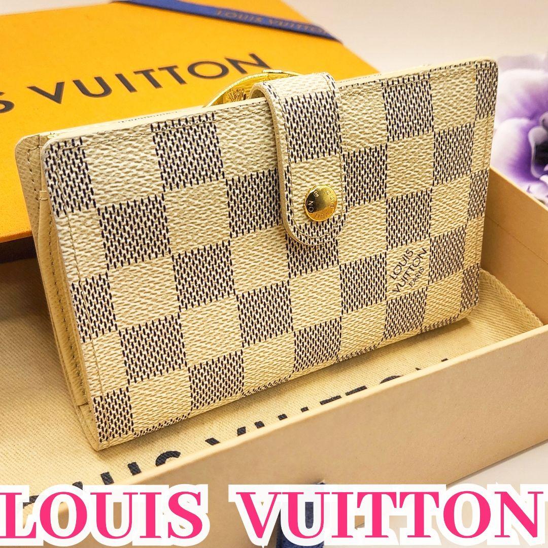 超人気モデル⭐ルイヴィトン ダミエアズール⭐️ヴィエノワ　がま口二つ折り財布
