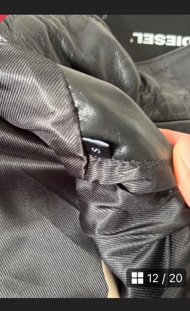 ディーゼル　レザージャケット　ライダース　シングル　ブラック　牛革