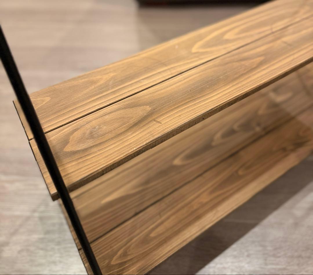 アイアン工房　アイアンテーブル ハンガーラック 収納3点セット IGTテーブル