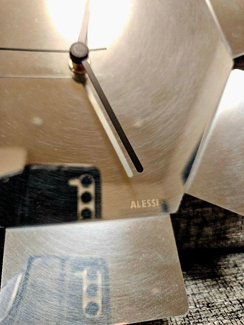 ALESSI 掛け時計 SCIROCCO シロッコ シルバー