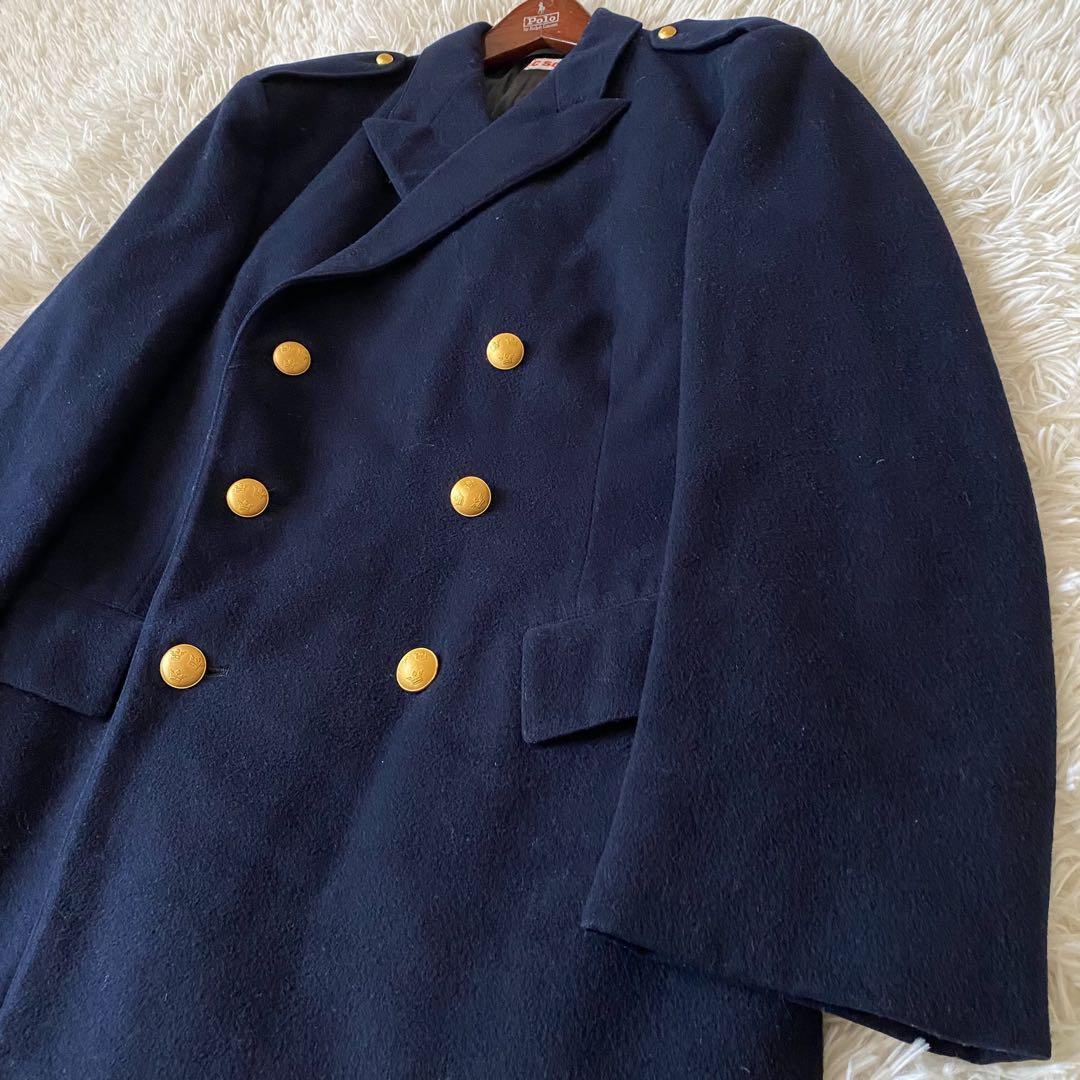 【美品✨】ナポレオン ダブルチェスターコート スウェーデン軍 ネイビー XL
