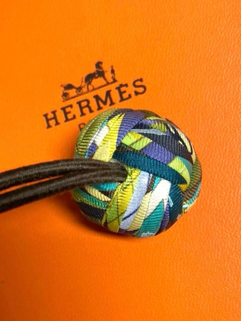 HERMES エルメス ポンポンシュシュ ヘアアクセサリー 保存袋付き