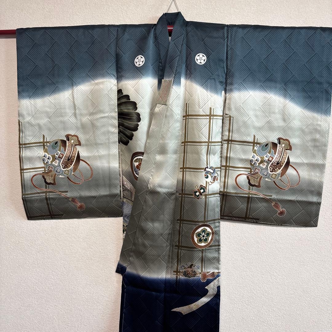 No.12正絹男の子お祝い着　のしめ　　産着　七五三　 新品未使用