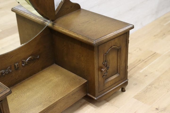 GMEN200○神戸家具 洋家具 ドレッサー 鏡台 化粧台 オーク材 クラシッ