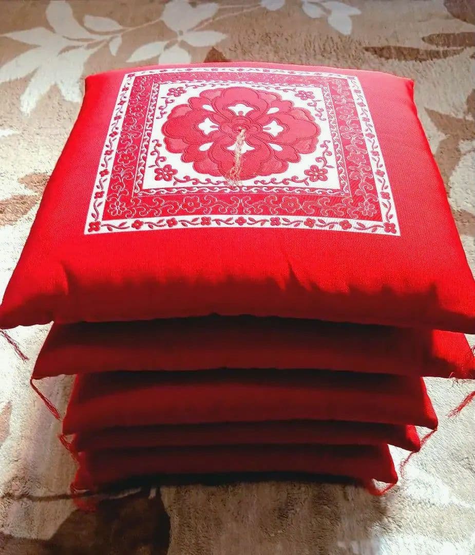 【3回使用】ふとん屋さんの職人仕立て座布団5枚