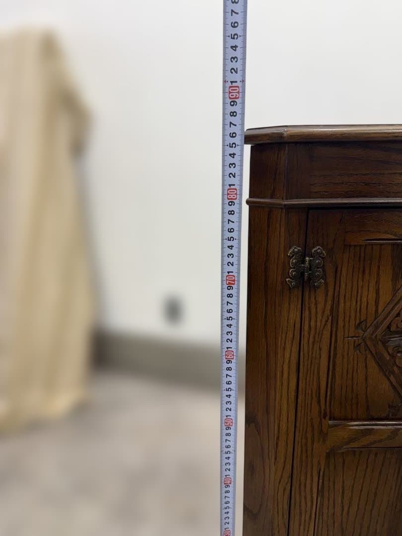 取りに来れる方限定　英国製　木製コーナーキャビネット ブラウン　ビンテージ