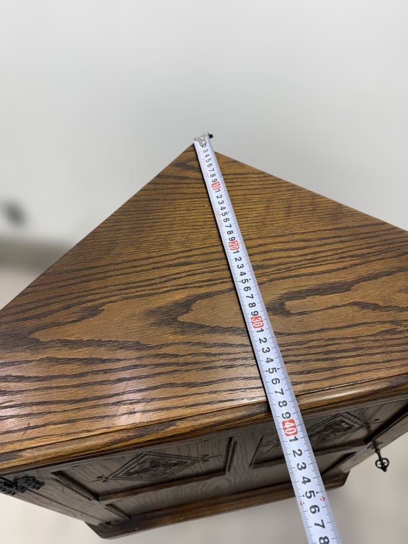 取りに来れる方限定　英国製　木製コーナーキャビネット ブラウン　ビンテージ