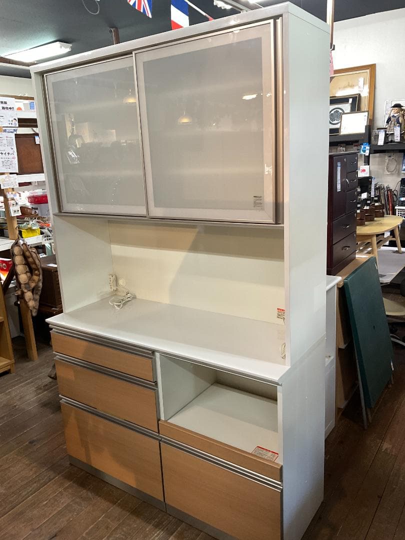 【送料込】綾野製作所　アネックス　130 キッチンボード　食器棚