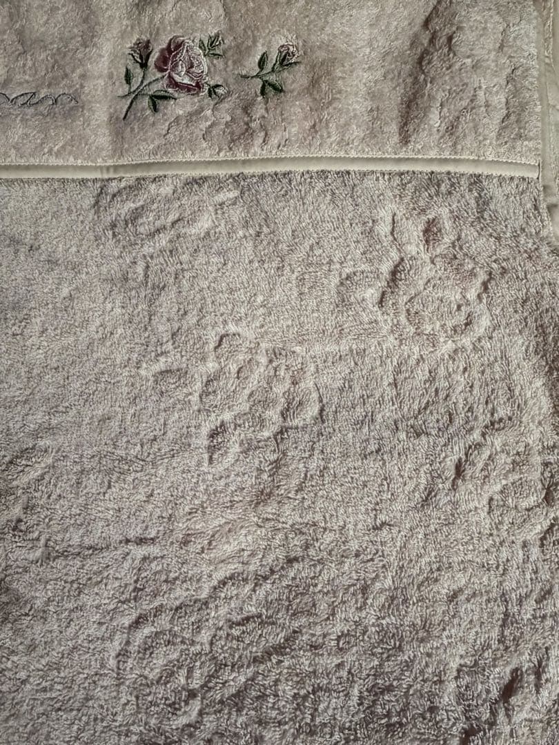 Hotman 花柄刺繍 タオルケット