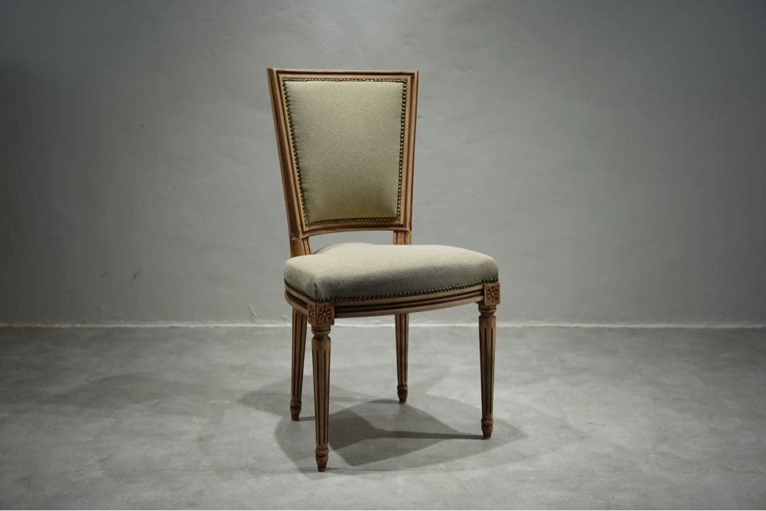 フランスアンティーク　ルイ16世様式 椅子　張替え済み　フレンチチェア