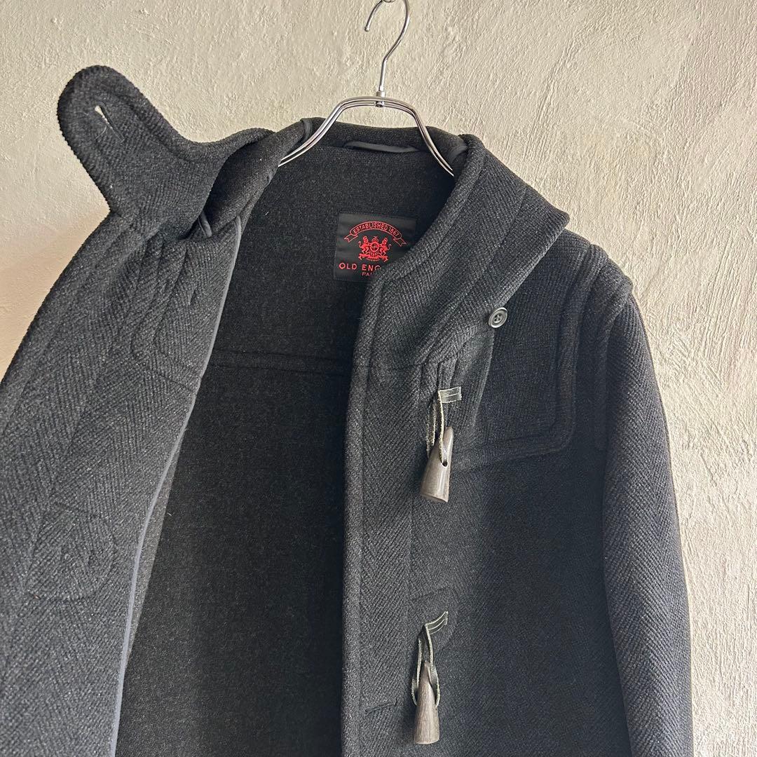 美品 イングランド製 OLD ENGLAND ヘリンボーン ダッフルコート