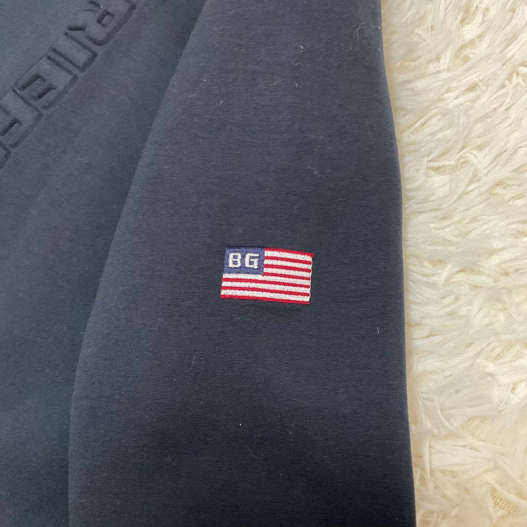 BRIEFING ハーフジップ スウェット 3Dロゴ ネイビー Mサイズ