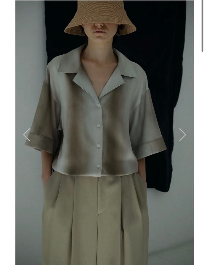 最終お値下げ　nuance stripe opencollar shirt