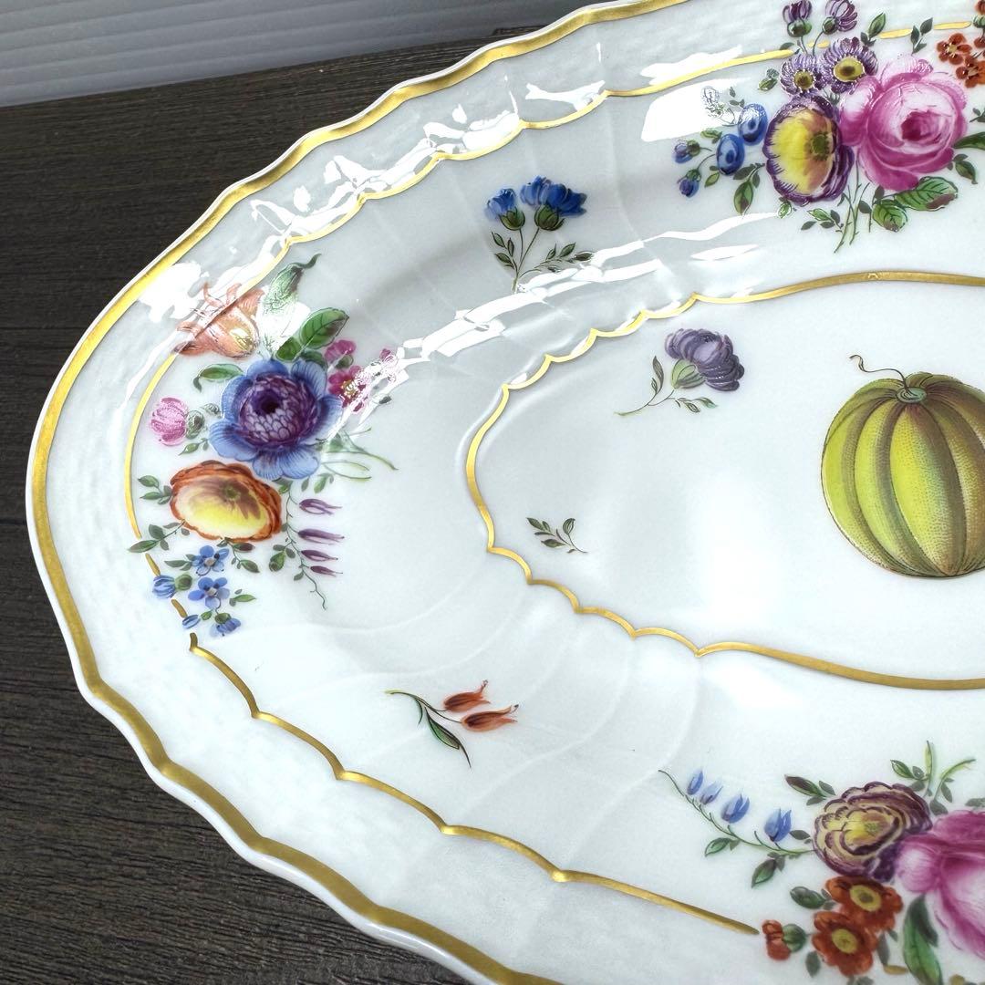 リチャードジノリ　プレート　皿　ハンドペイント 高級　ローズブーケ　ドッチア窯